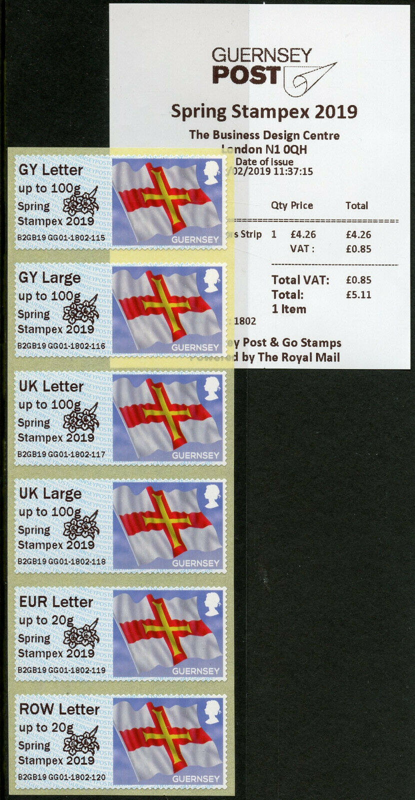 Guernsey 2019 MNH Flag Flags Post & Go Spring Stampex GG01 6v Col Strip Stamps