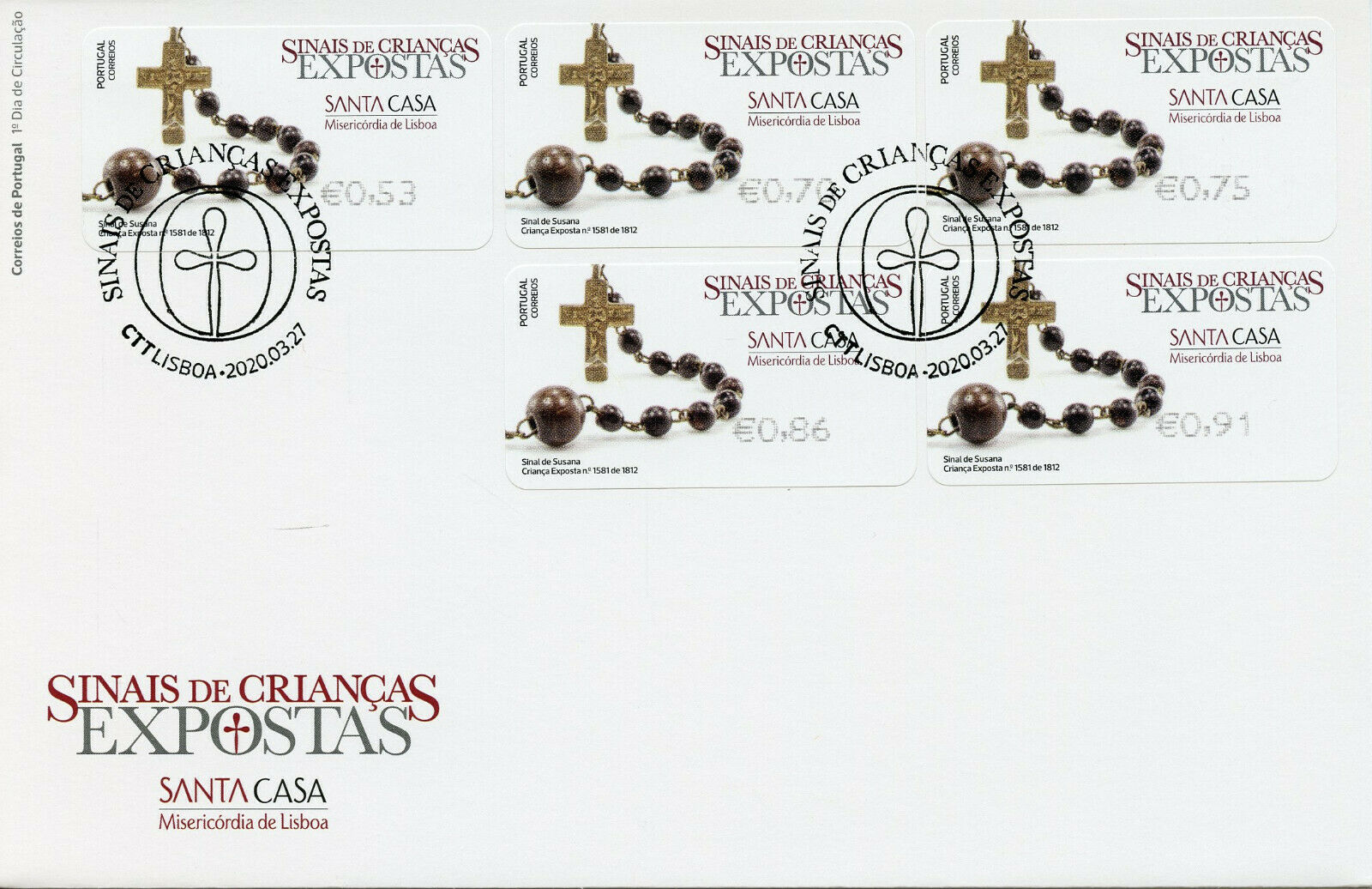 Portugal Stamps 2020 FDC Foundling Tokens Casa Misericordia Susana 5v S/A ATM