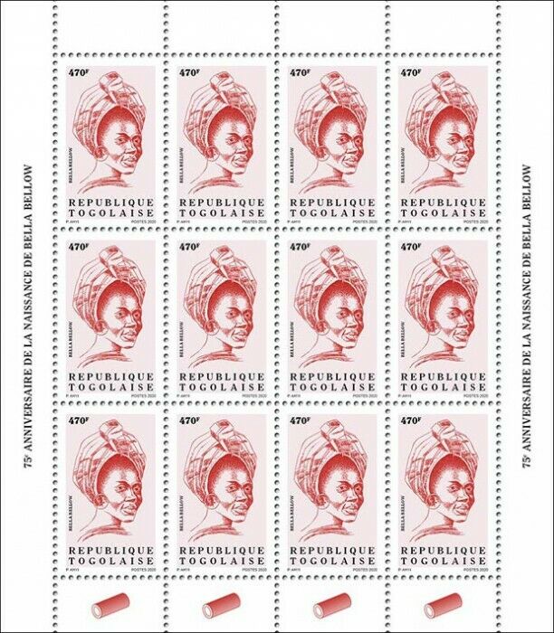 Togo Definitives Stamps 2020 MNH Bella Bellow Singers Music Reissue 470F 12v M/S