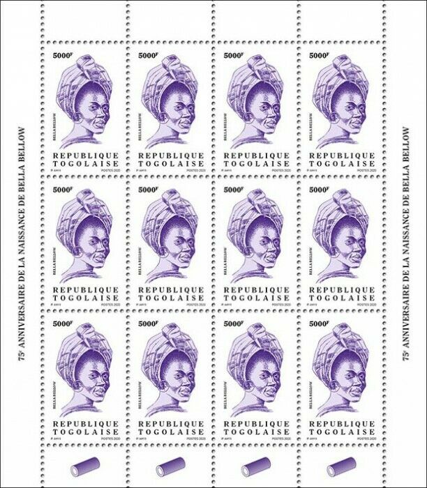 Togo Definitives Stamps 2020 MNH Bella Bellow Singers Music Reissue 5000F 12v MS