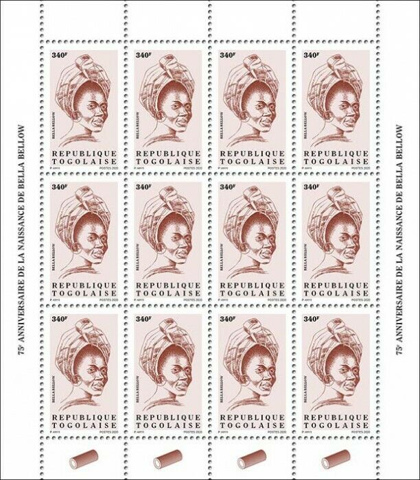 Togo Definitives Stamps 2020 MNH Bella Bellow Singers Music Reissue 340F 12v M/S