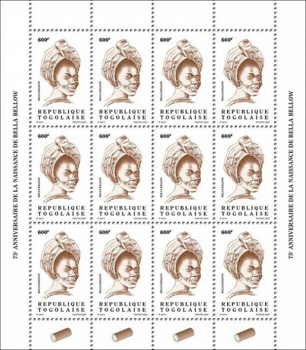 Togo Definitives Stamps 2020 MNH Bella Bellow Singers Music Reissue 600F 12v M/S