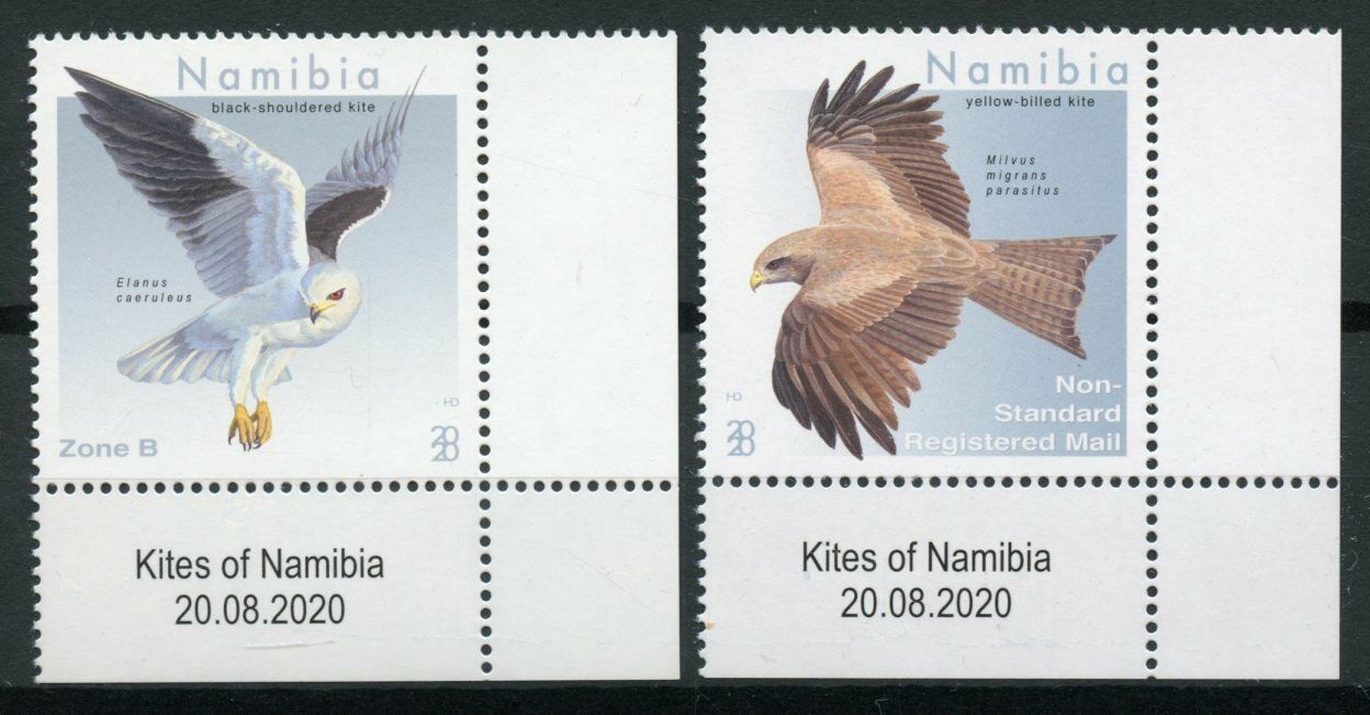 Namibia Birds on Stamps 2020 MNH Kites Yellow-Billed Kite Birds of Prey 2v Set A
