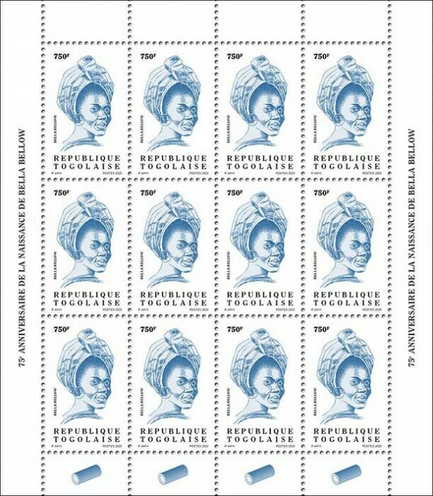 Togo Definitives Stamps 2020 MNH Bella Bellow Singers Music Reissue 750F 12v M/S