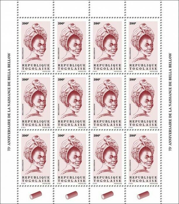 Togo Definitives Stamps 2020 MNH Bella Bellow Singers Music Reissue 390F 12v M/S