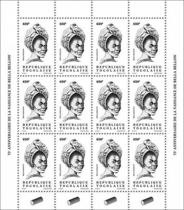 Togo Definitives Stamps 2020 MNH Bella Bellow Singers Music Reissue 650F 12v M/S