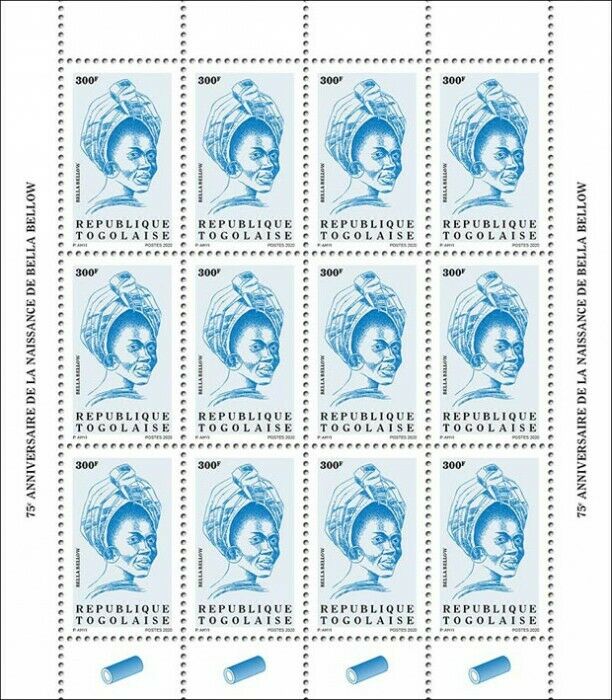 Togo Definitives Stamps 2020 MNH Bella Bellow Singers Music Reissue 300F 12v M/S