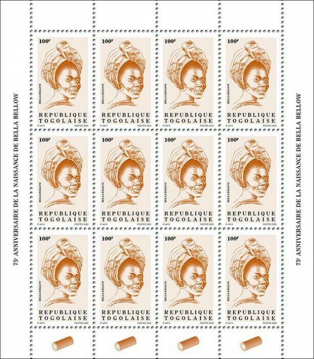 Togo Definitives Stamps 2020 MNH Bella Bellow Singers Music Reissue 100F 12v M/S