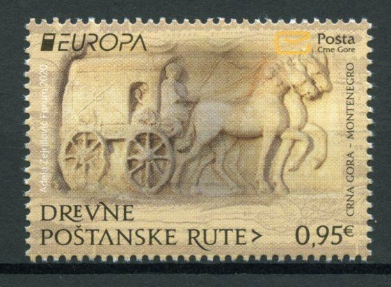 Montenegro Europa Stamps 2020 MNH Ancient Postal Routes Services Horses 1v Set