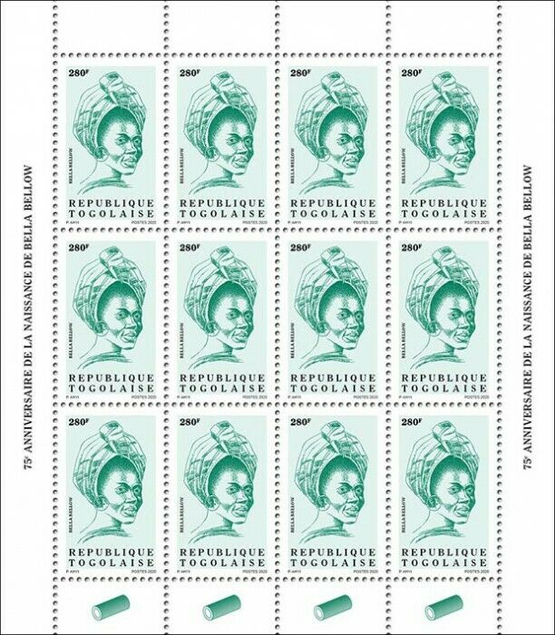 Togo Definitives Stamps 2020 MNH Bella Bellow Singers Music Reissue 280F 12v M/S