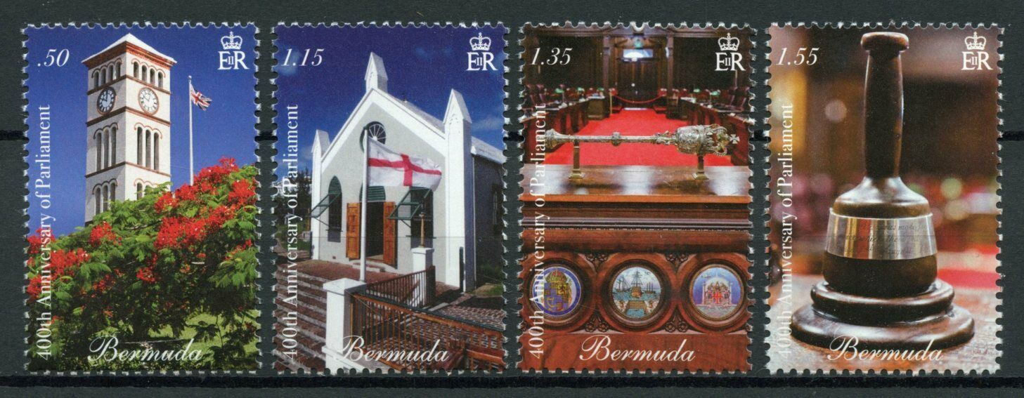 Bermuda 2020 MNH Architecture Stamps Parliament 400th Anniv Flags 4v Set