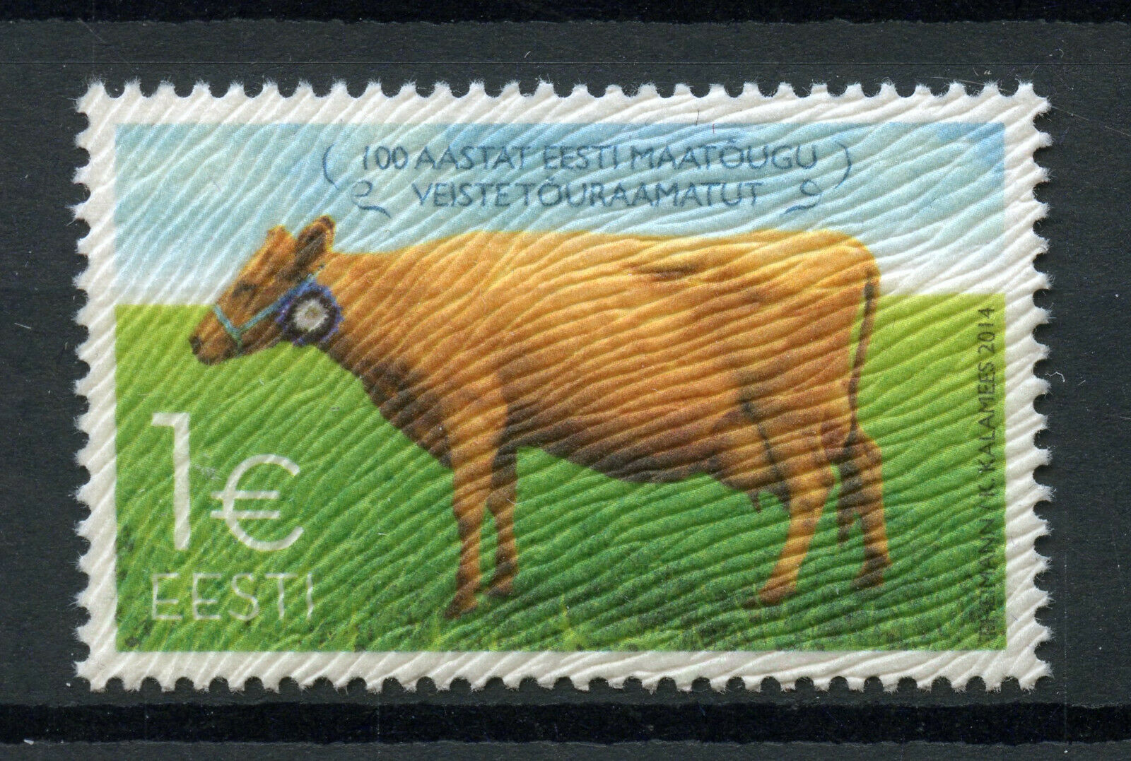 Estonia 2014 MNH Herdbook Native Breed Cattle 1v Set Cows Farm Animals Stamps