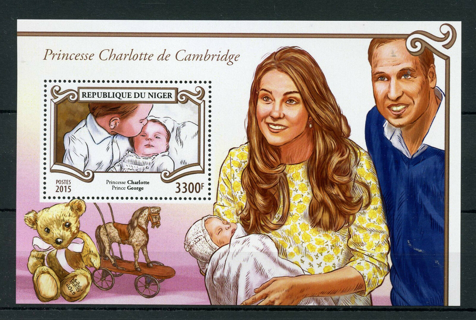 Niger 2015 MNH Princess Charlotte Cambridge Birth Royal Baby 1v S/S William