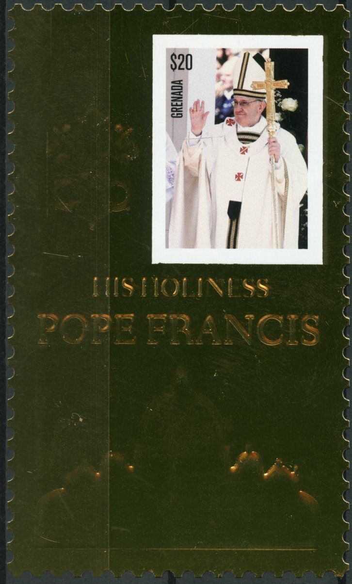 Grenada Famous People Stamps 2013 MNH His Holiness Pope Francis 1v Gold Stamp