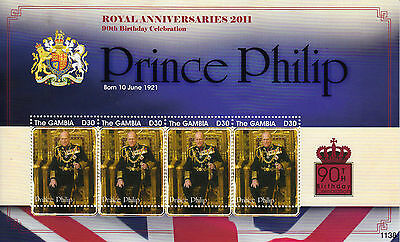 Gambia 2011 MNH Royalty Stamps Royal Anniversaries Prince Philip 90th Birthday 4v M/S