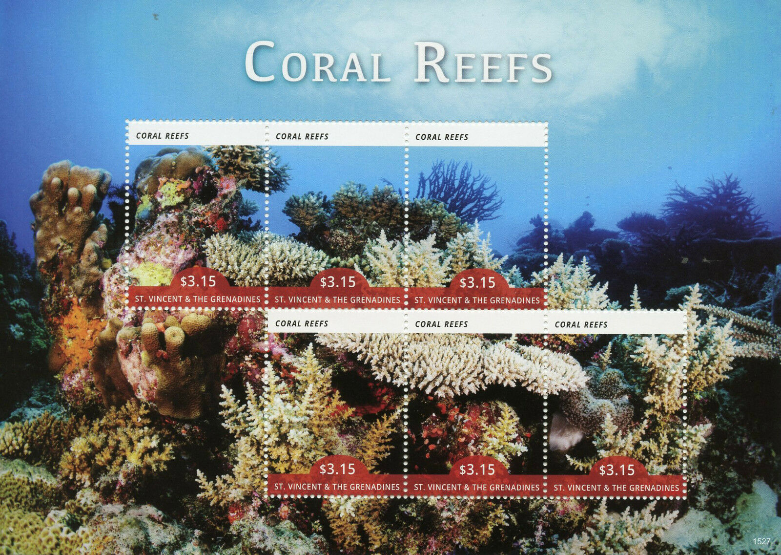 St Vincent & The Grenadines 2015 MNH Coral Reefs 6v M/S I Marine Corals