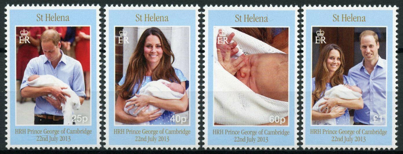 St Helena Royalty Stamps 2013 MNH Prince George Royal Baby William & Kate 4v Set