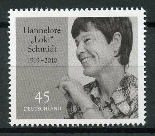 Germany 2019 MNH Hannelore Loki Schmidt Environmentalist 1v Set People on Stamps