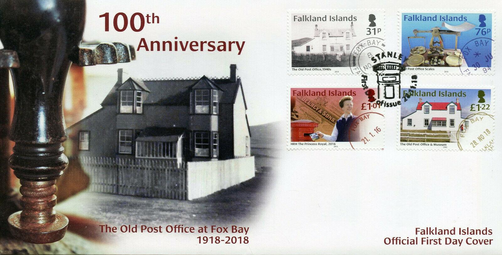 Falkland Islands 2018 FDC Fox Bay Post Office 4v Cover Postal Services Stamps