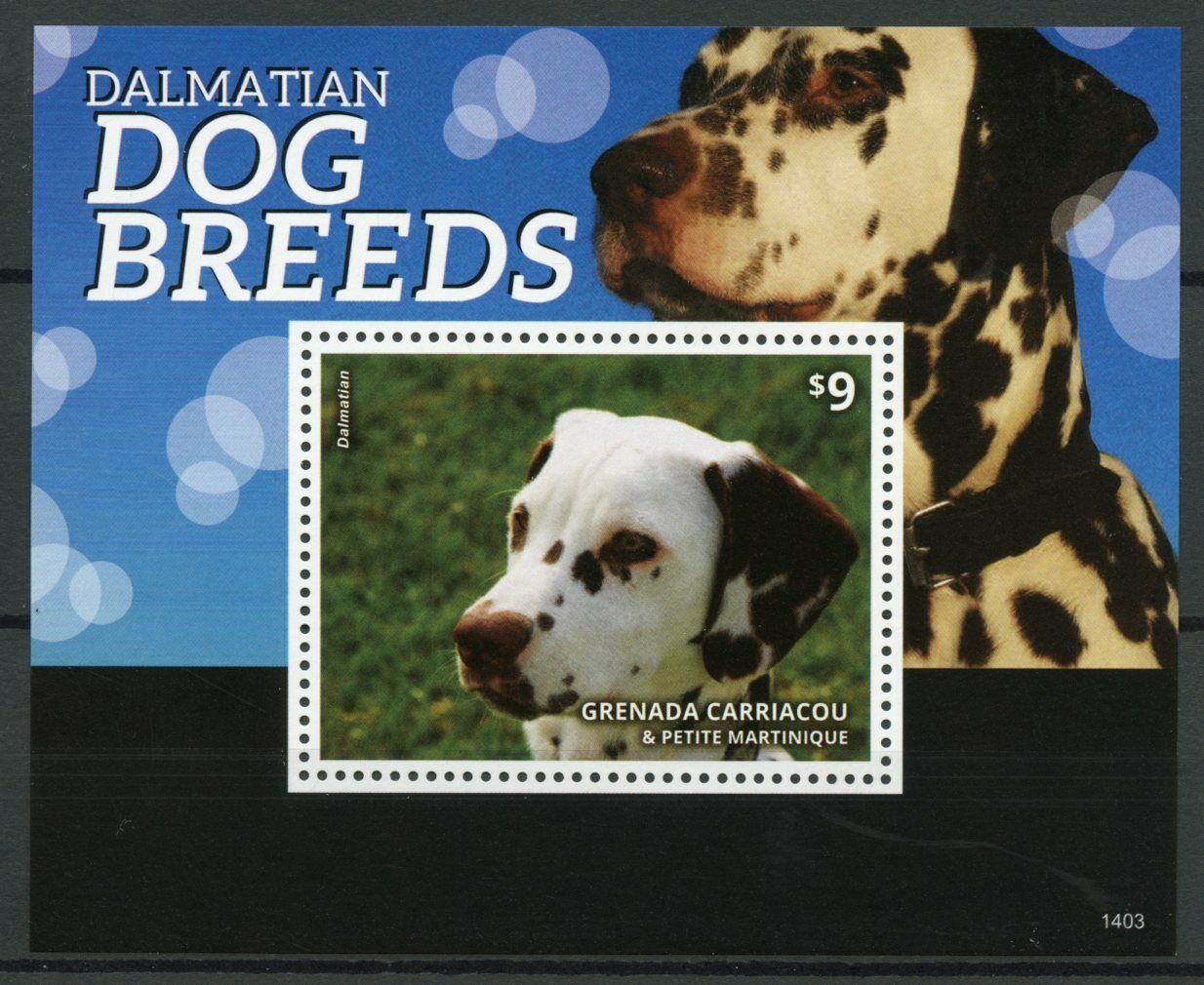 Grenadines Grenada Dogs Stamps 2014 MNH Dog Breeds Dalmatians 1v S/S