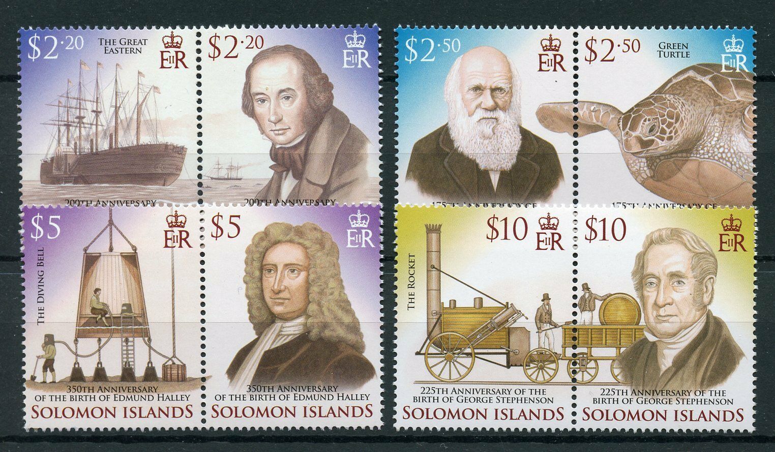 Solomon Isl Stamps 2006 MNH Exploration Innovation Darwin Brunel Halley 8v Set