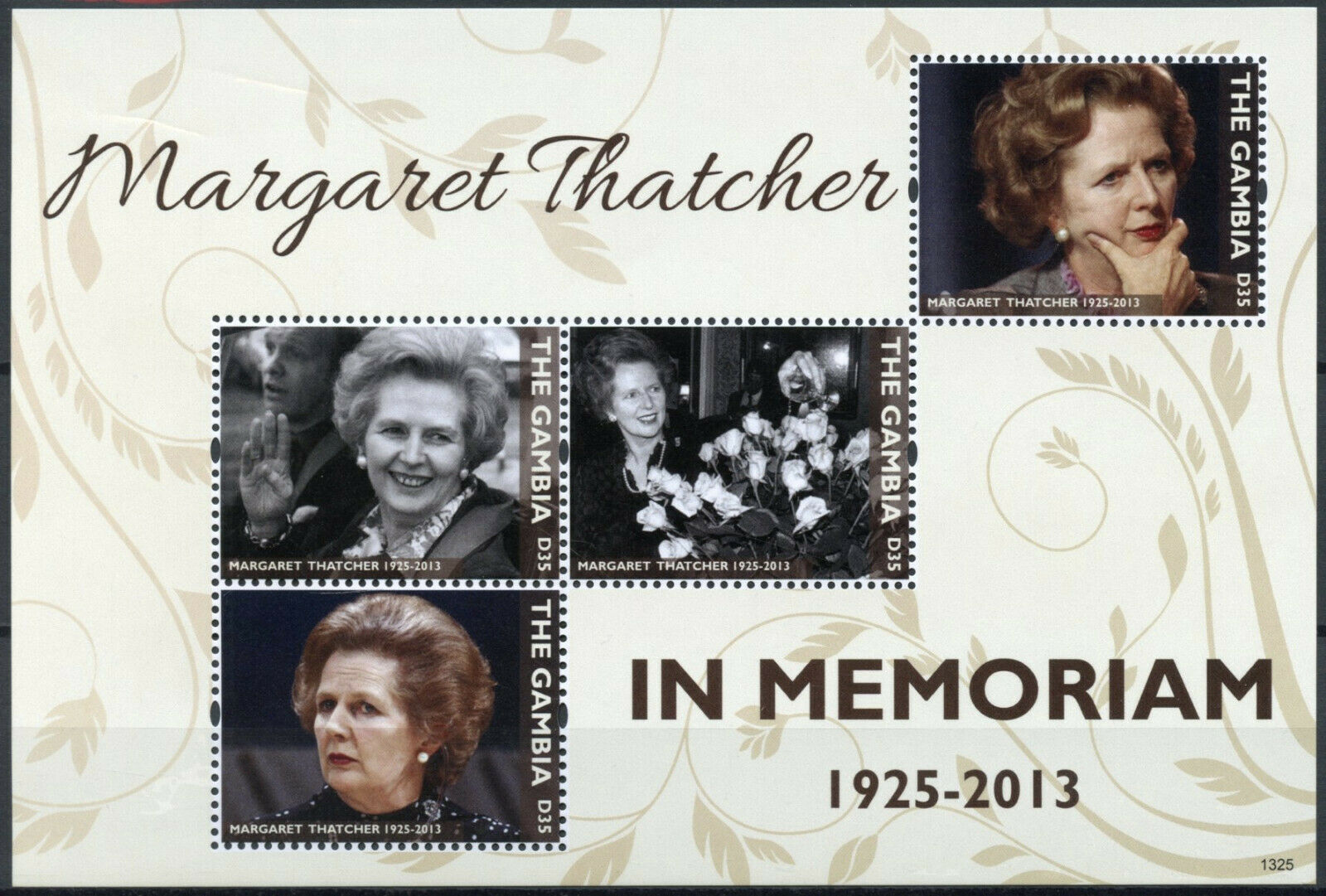 Gambia 2013 MNH Politicians Stamps Margaret Thatcher Famous People 4v M/S