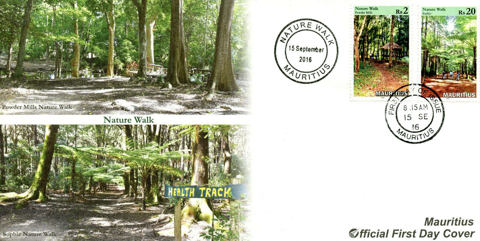 Mauritius 2016 FDC Nature Walks 2v Set Cover Plants Trees Stamps