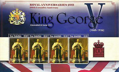 Gambia 2011 MNH Royalty Stamps Royal Anniversaries King George V Coronation M/S