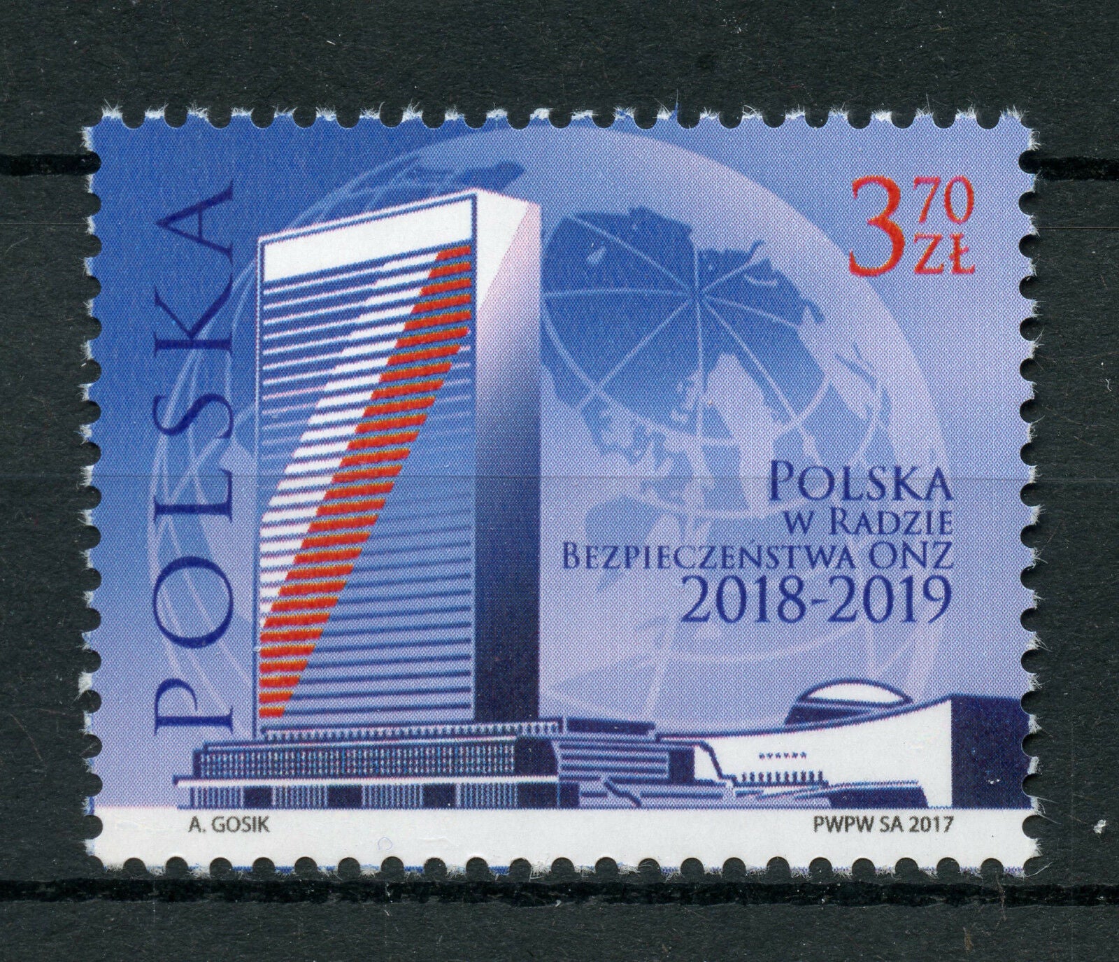 Poland 2017 MNH Poland in UN Security Council 1v Set Architecture Stamps