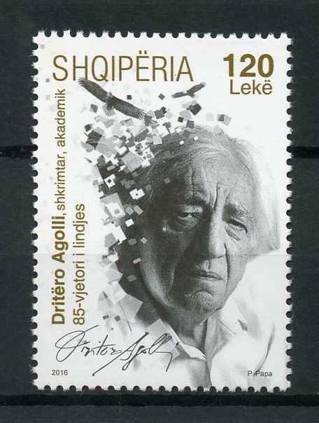 Albania 2016 MNH Dritero Agolli 1v Set Poets Poetry Writers Literature Stamps