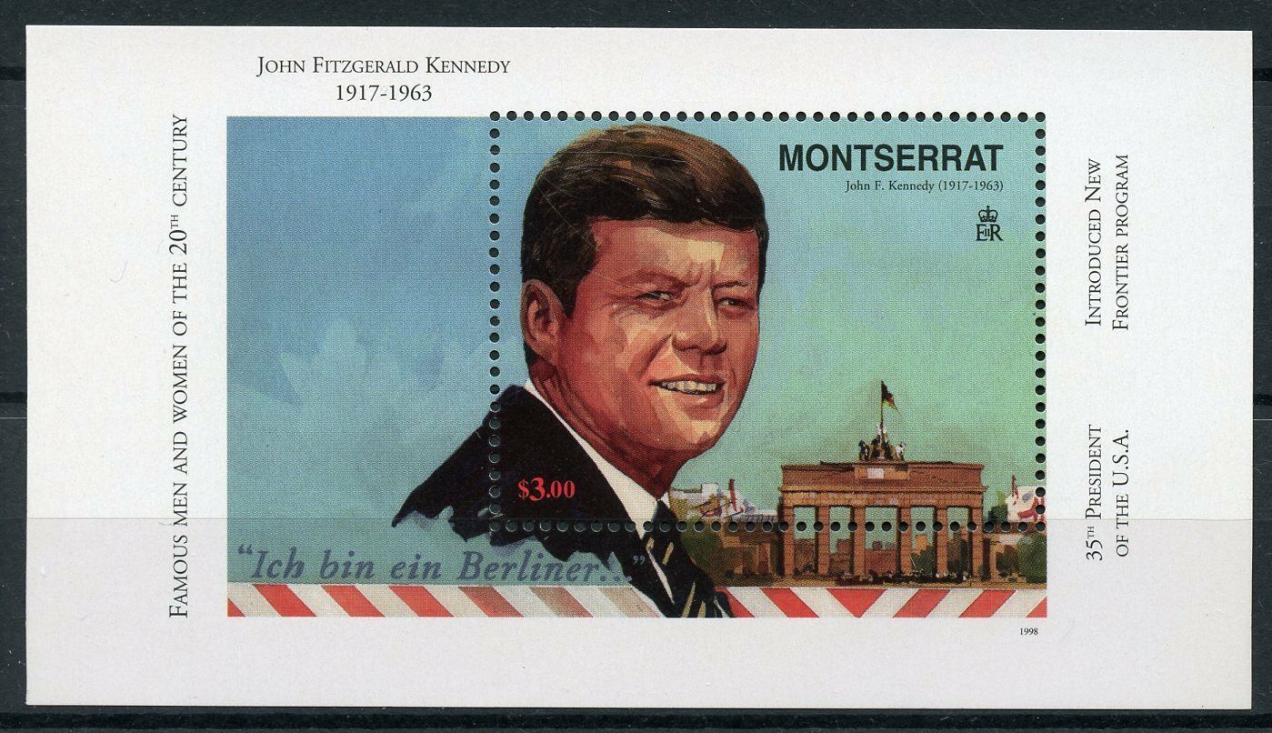 Montserrat 1998 MNH John F Kennedy JFK 1v M/S US Presidents Famous People Stamps