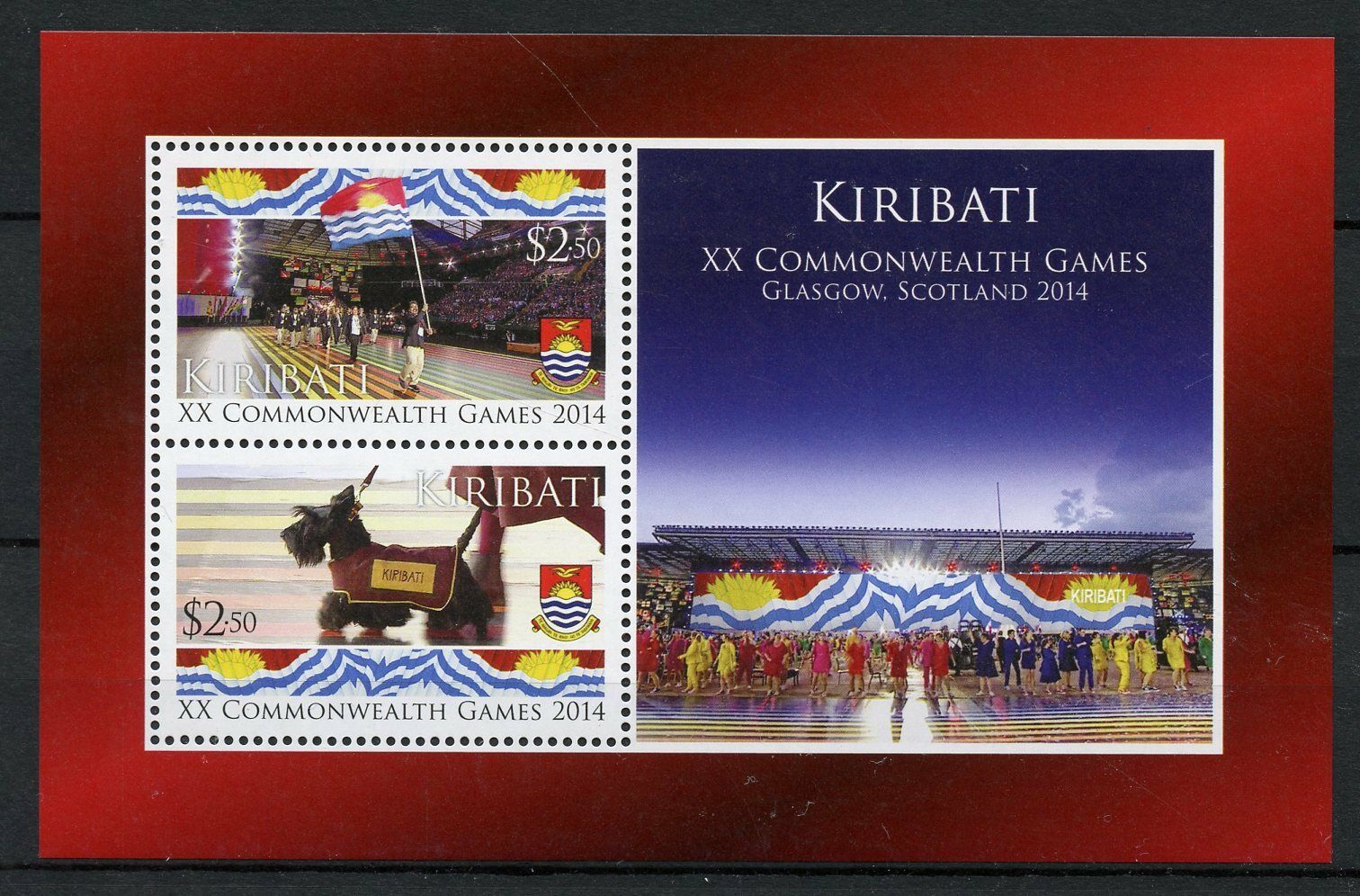 Kiribati 2014 MNH Sports STamps XX Commonwealth Games Glasgow Dogs 2v M/S