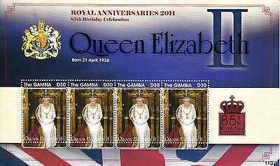 Gambia 2011 MNH Royalty Stamps Royal Anniversaries Queen Elizabeth 85th Birthday 4v M/S
