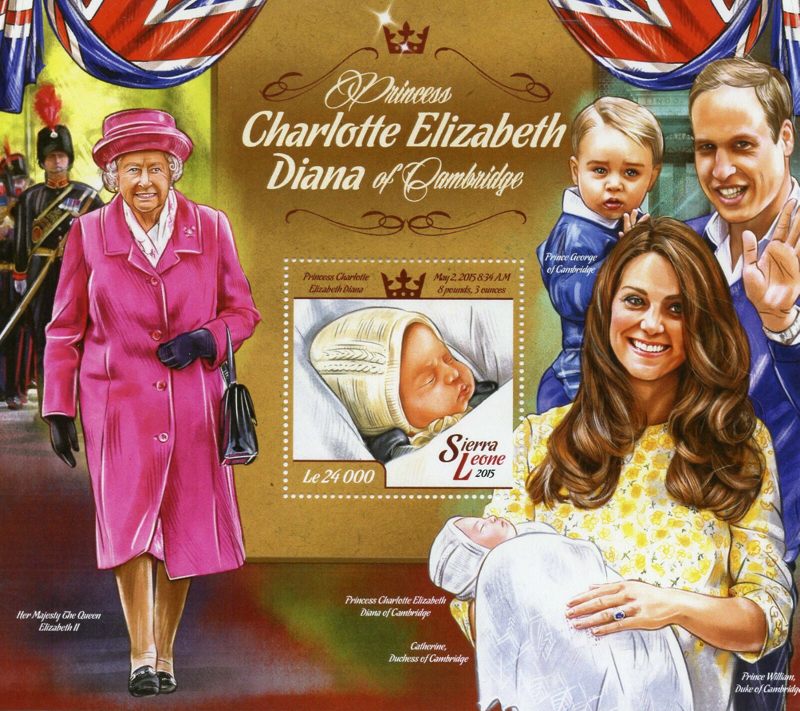 Sierra Leone 2015 MNH Princess Charlotte of Cambridge Birth Royal Baby 1v S/S