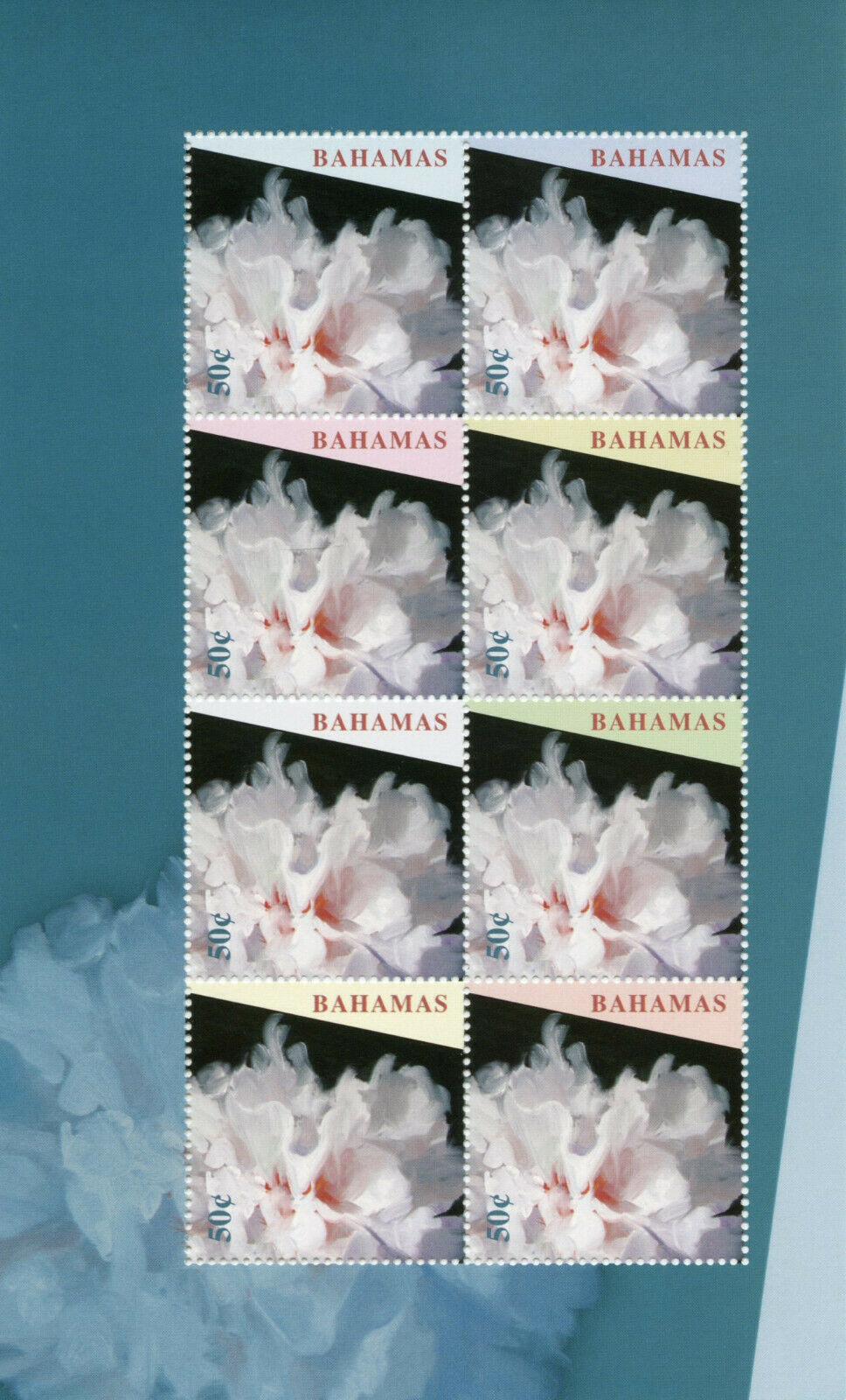 Bahamas 2009 MNH Flowers Stamps Peony Flower Luoyang Flora Nature 8v M/S