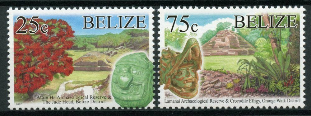 Belize 2017 MNH Landscapes Stamps Tourism Definitines R/P Trees Nature 2v Set