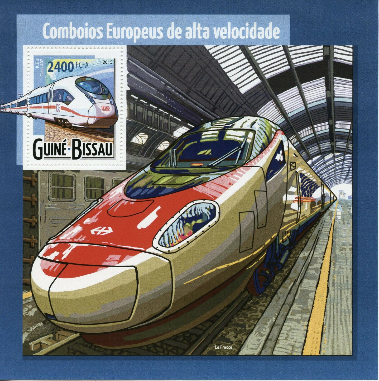 Guinea-Bissau High Speed Trains Stamps 2015 MNH ICE European Railways Rail 1v SS