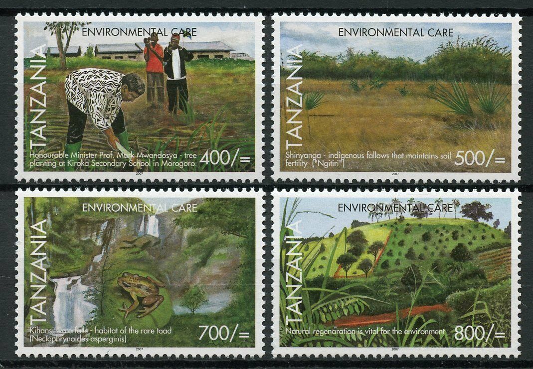 Tanzania Nature Stamps 2007 MNH Environmental Care Trees Plants Frogs 4v Set