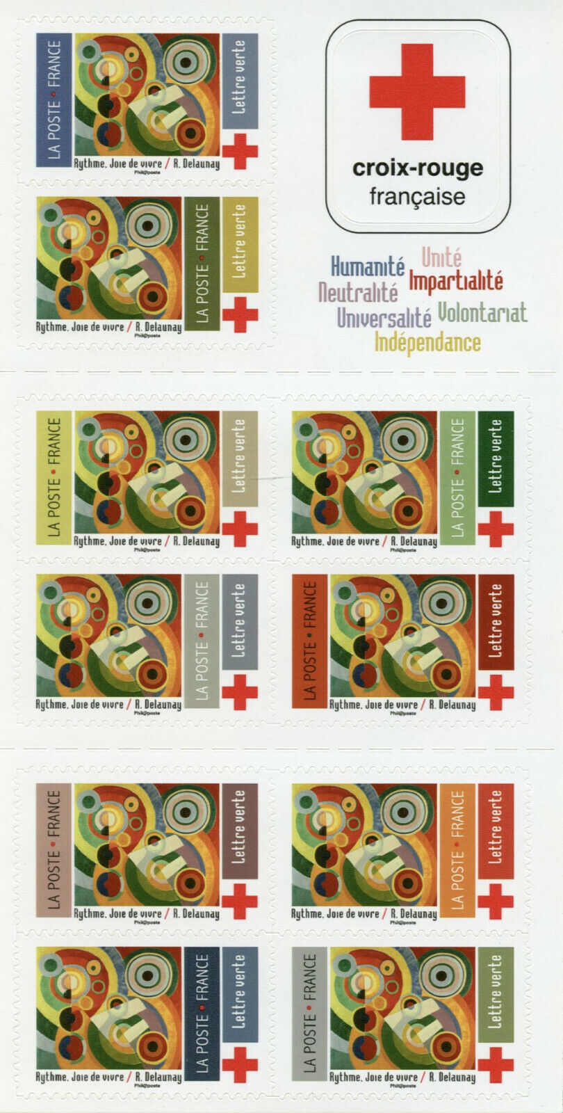 France Red Cross Stamps 2020 MNH Medical Health 10v S/A Booklet