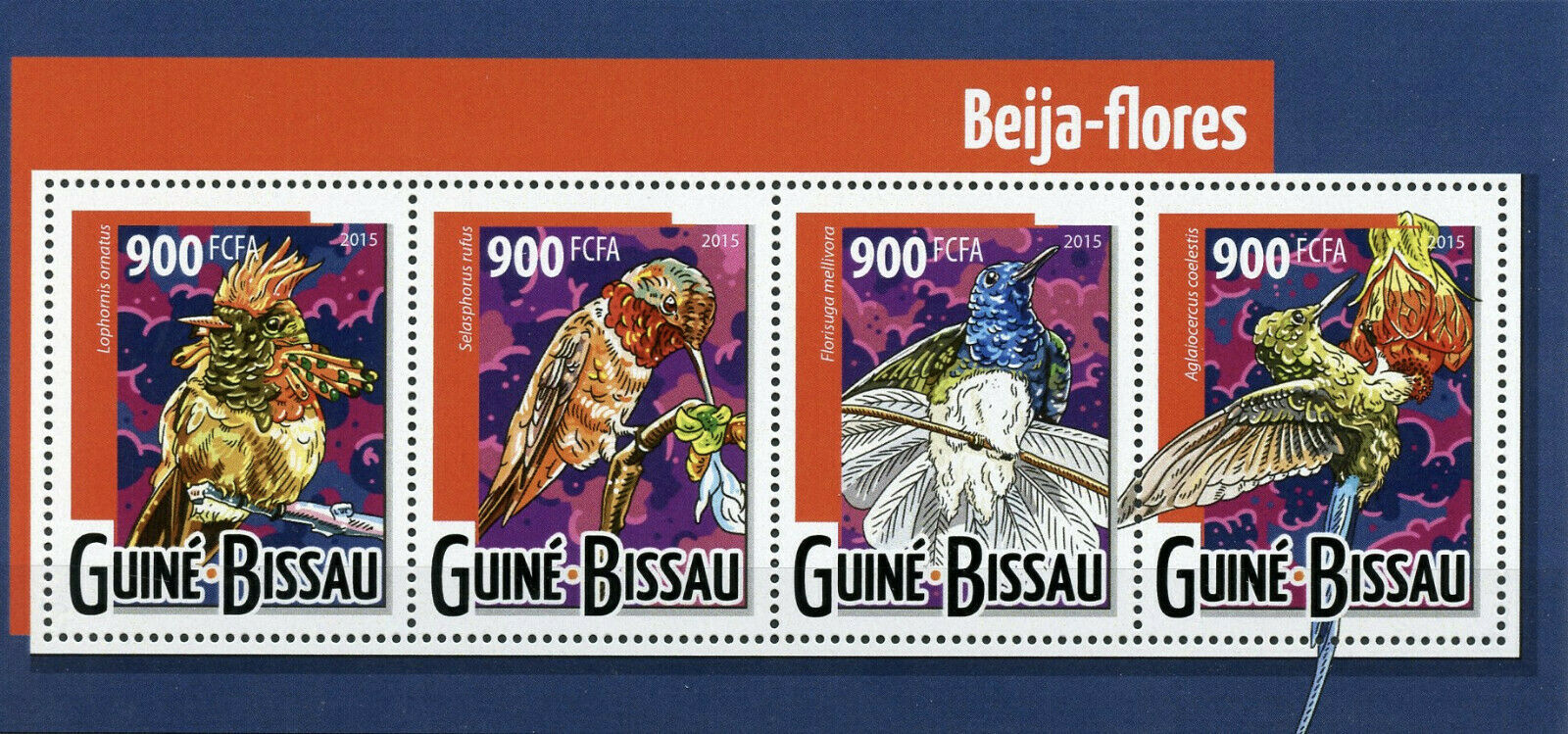 Guinea-Bissau Birds on Stamps 2015 MNH Hummingbirds Hummingbird Fauna 4v M/S