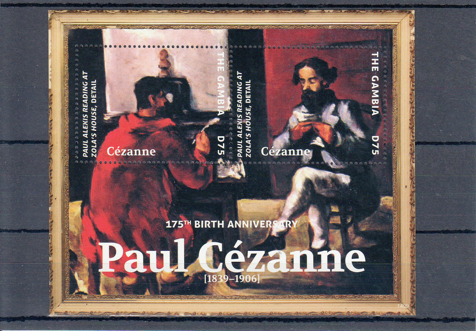 Gambia 2014 MNH Paul Cezanne 175th Birth Anniv 2v S/S I Paul Alexis Zola's House