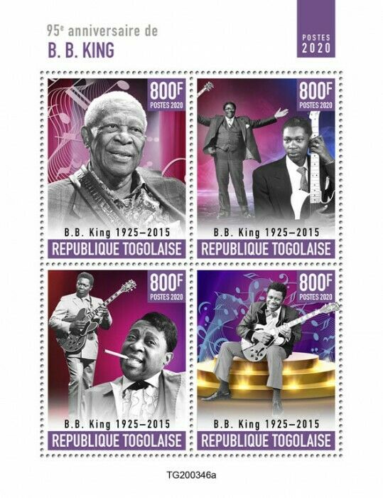 Togo 2020 MNH Music Stamps B.B. King Singers Famous People 4v M/S