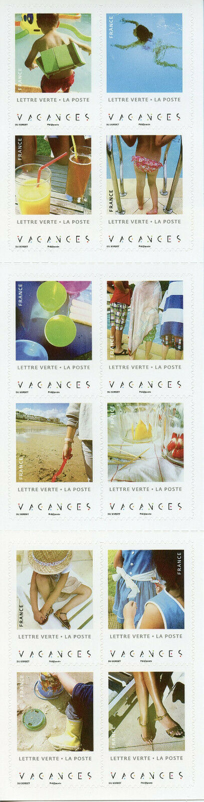 France 2019 MNH Holidays Vacations 12v S/A Booklet Tourism Beaches Stamps