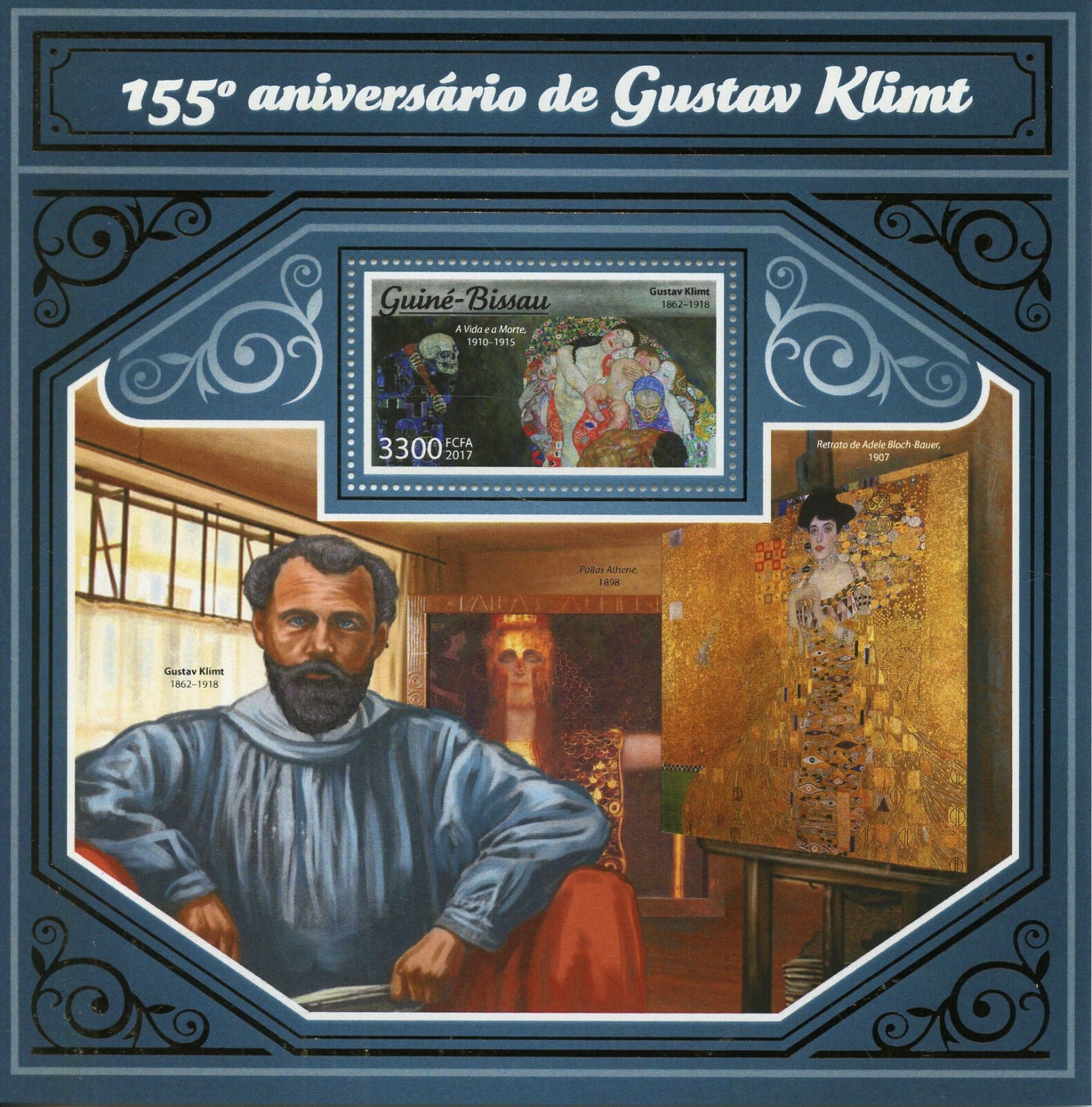 Guinea-Bissau Art Stamps 2017 MNH Gustav Klimt Paintings 1v S/S