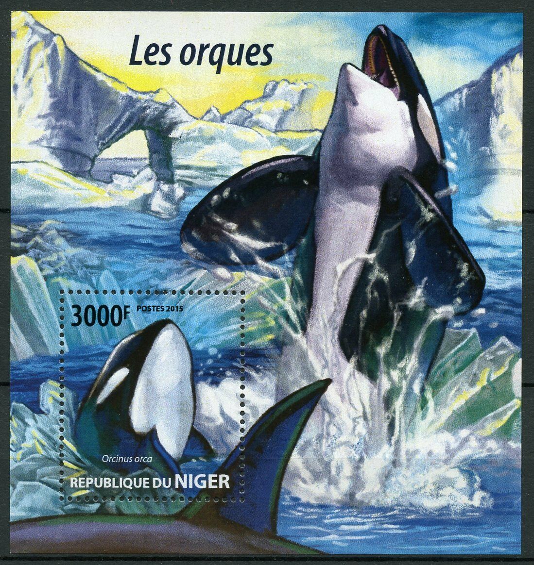 Niger Marine Animals 2015 MNH Orcas Killer Whales Fauna 1v S/S