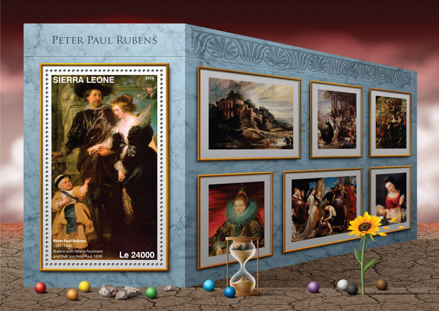 Sierra Leone 2016 MNH Peter Paul Rubens 1v S/S Helene Fourment Art Stamps