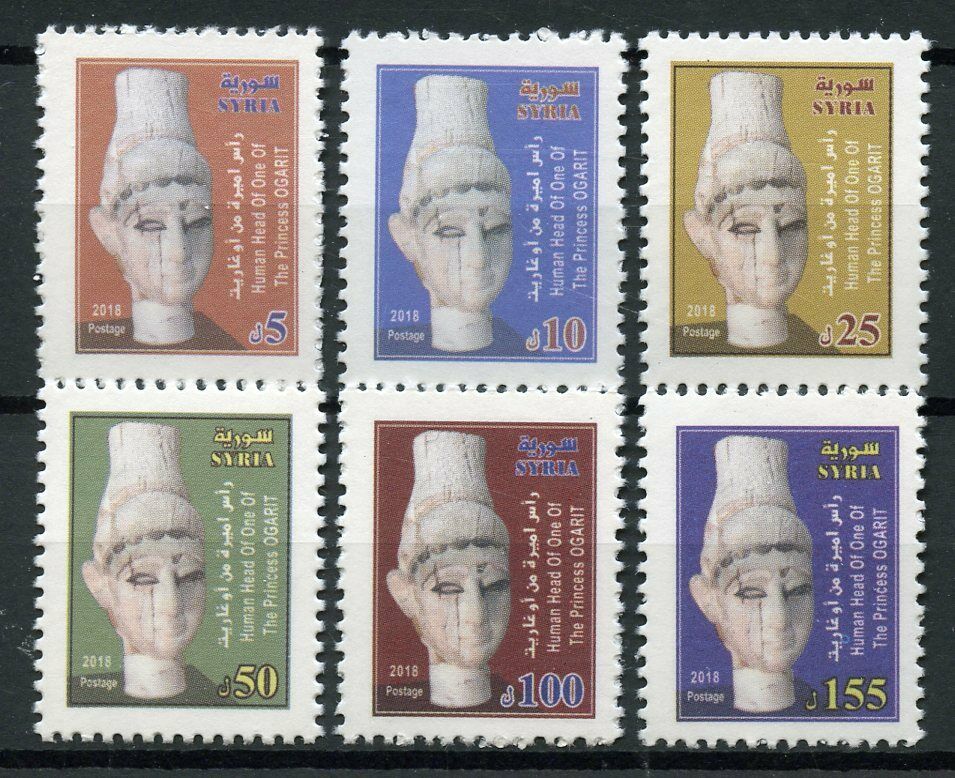 Syria 2018 MNH Princess of Ugarit Ogarit 6v Set Sculpture Art Artefacts Stamps