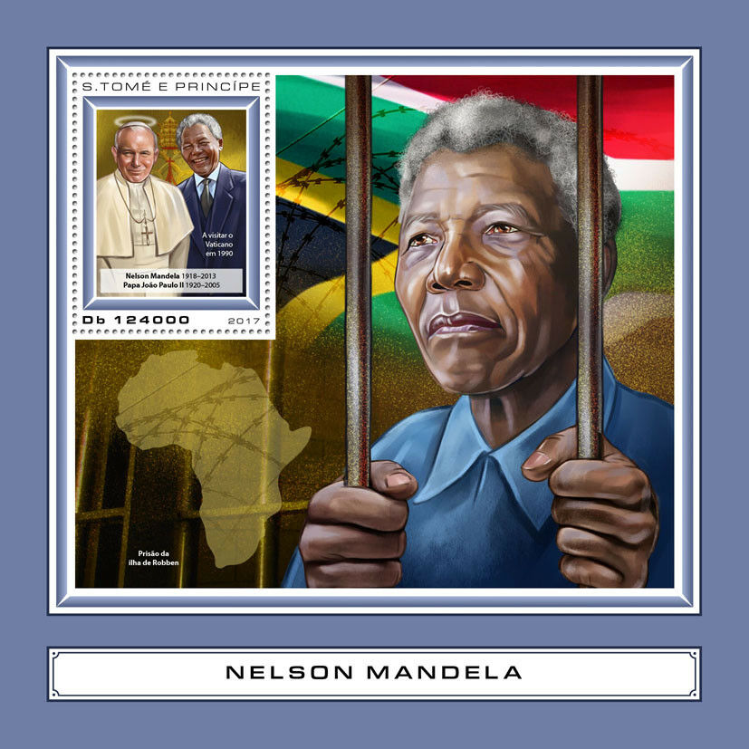 Sao Tome & Principe 2017 MNH Nelson Mandela 1v S/S Famous People Stamps