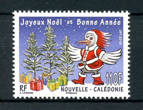 New Caledonia 2016 MNH Merry Christmas & Happy New Year 1v Set Birds Stamps