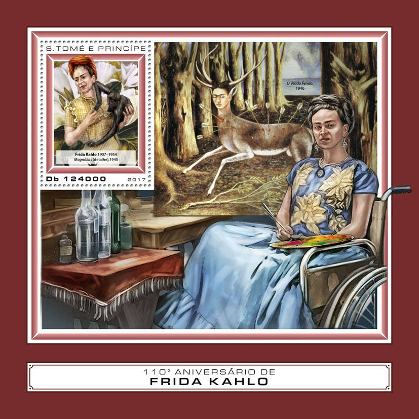 Sao Tome & Principe 2017 MNH Art Stamps Frida Kahlo Paintings 1v S/S